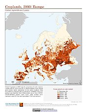 Map: Croplands (2000): Europe