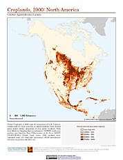 Map: Croplands (2000): North America
