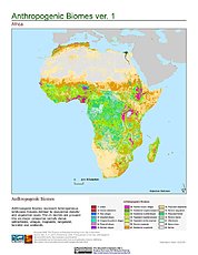 Map: Anthropogenic Biomes, v1: Africa