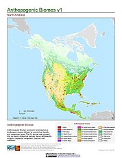 Map: Anthropogenic Biomes, v1: North America