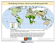 Map: Ecosystem Wellbeing Index (2001)