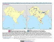 Map: Groundswell Projections 1/8th Degree SSPs and RCPs (2030, 2050): South Asia