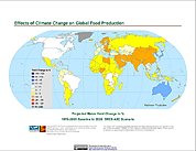 Map: Projected % Change in Maize Yield, SRES A2C (2020)
