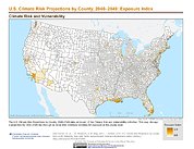 Map: U.S. Climate Risk Projections: Exposure Index