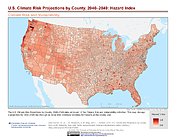Map: U.S. Climate Risk Projections: Hazard Index