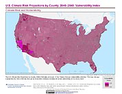 Map: U.S. Climate Risk Projections: Vulnerability Index