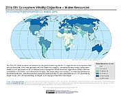 Map: Ecosystem Vitality - Water Resources, EPI 2016