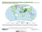 Map: Ecosystem Vitality - Ecosystem Services, EPI 2022