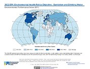 Map: Environmental Health - Sanitation & Drinking Water, EPI 2022