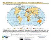 Map: Climate Change - Climate Change Mitigation, EPI 2022