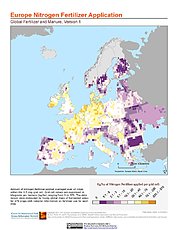 Map: Nitrogen Fertilizer Application: Europe