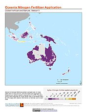 Map: Nitrogen Fertilizer Application: Oceania