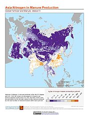 Map: Nitrogen in Manure Production: Asia