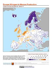 Map: Nitrogen in Manure Production: Europe