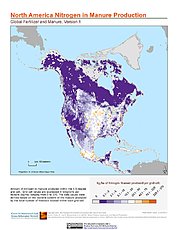 Map: Nitrogen in Manure Production: North America