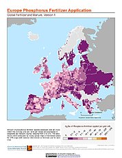 Map: Phosphorus Fertilizer Application: Europe