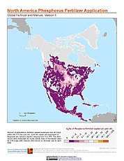 Map: Phosphorus Fertilizer Application: North America
