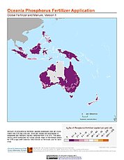 Map: Phosphorus Fertilizer Application: Oceania