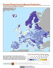 Map: Phosphorus in Manure Production: Europe