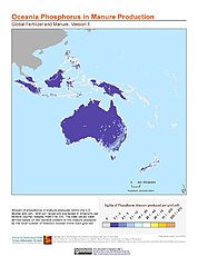 Map: Phosphorus in Manure Production: Oceania