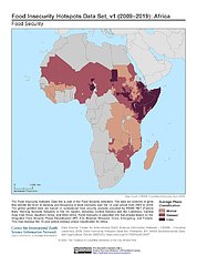 Map: Food Insecurity Hotspots (2009-2019): Africa