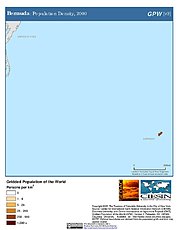 Map: Population Density (2000): Bermuda