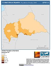 Map: Population Density (2000): Central African Republic