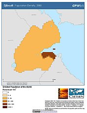 Map: Population Density (2000): Djibouti