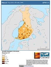 Map: Population Density (2000): Finland