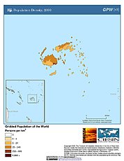 Map: Population Density (2000): Fiji