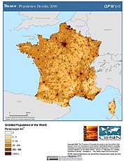 Map: Population Density (2000): France