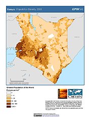 Map: Population Density (2000): Kenya