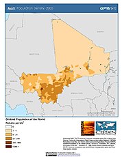 Map: Population Density (2000): Mali