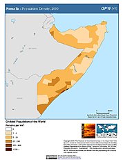 Map: Population Density (2000): Somalia