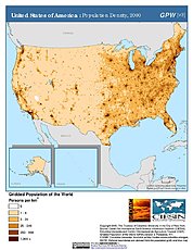 Map: Population Density (2000): U.S.A.