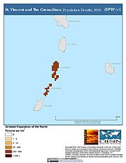 Map: Population Density (2000): St. Vincent & the Grenadines