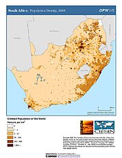 Map: Population Density (2000): South Africa