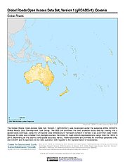 Map: Global Roads Open Access Data Set, v1: Oceania