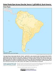 Map: Global Roads Open Access Data Set, v1: South America