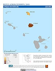 Map: Population Density (2000): Antigua & Barbuda