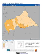 Map: Population Density (2000): Central African Republic