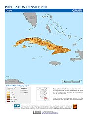 Map: Population Density (2000): Cuba