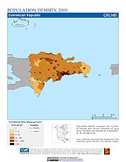 Map: Population Density (2000): Dominican Republic