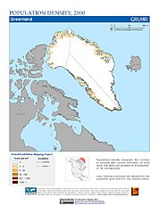 Map: Population Density (2000): Greenland