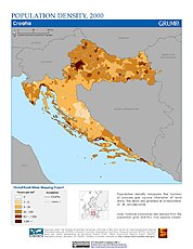 Map: Population Density (2000): Croatia