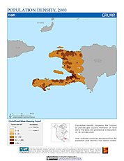 Map: Population Density (2000): Haiti