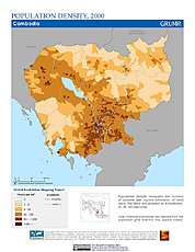 Map: Population Density (2000): Cambodia