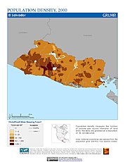 Map: Population Density (2000): El Salvador