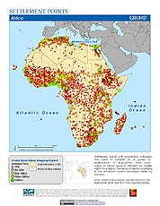 Map: Settlement Points: Africa