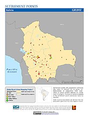 Map: Settlement Points: Bolivia